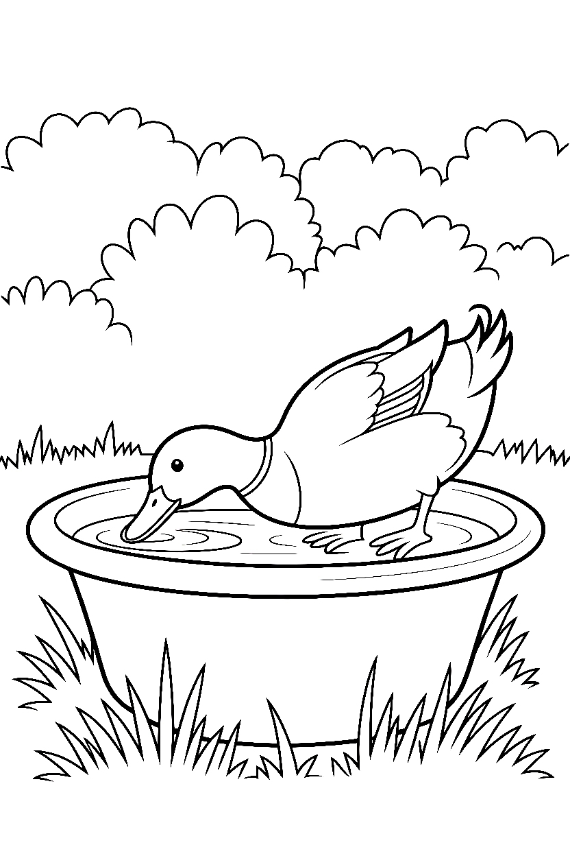 stone birdbath duck drawing stone birdbath duck drawing