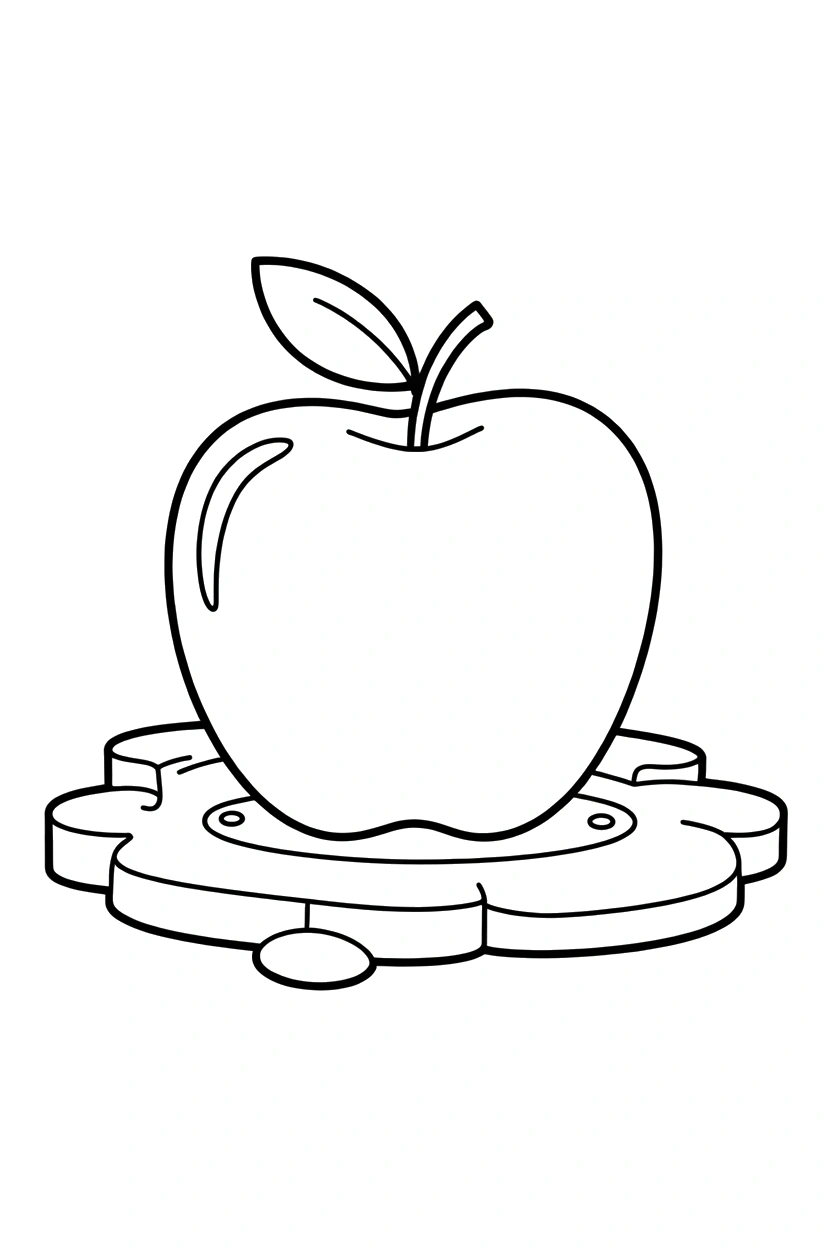 stone step apple coloring page stone step apple coloring page