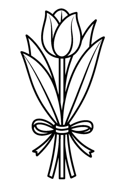 tulip bouquet bundle drawing