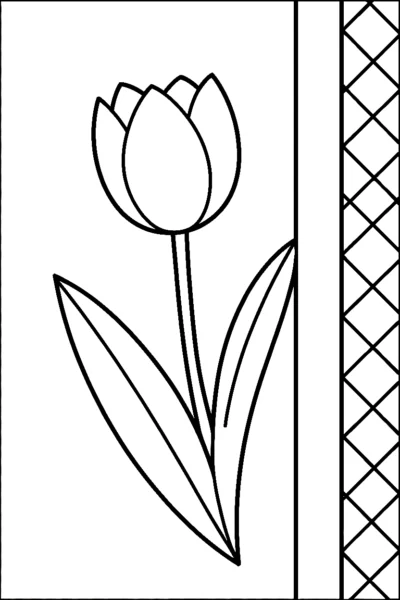 tulip trellis scene coloring pages