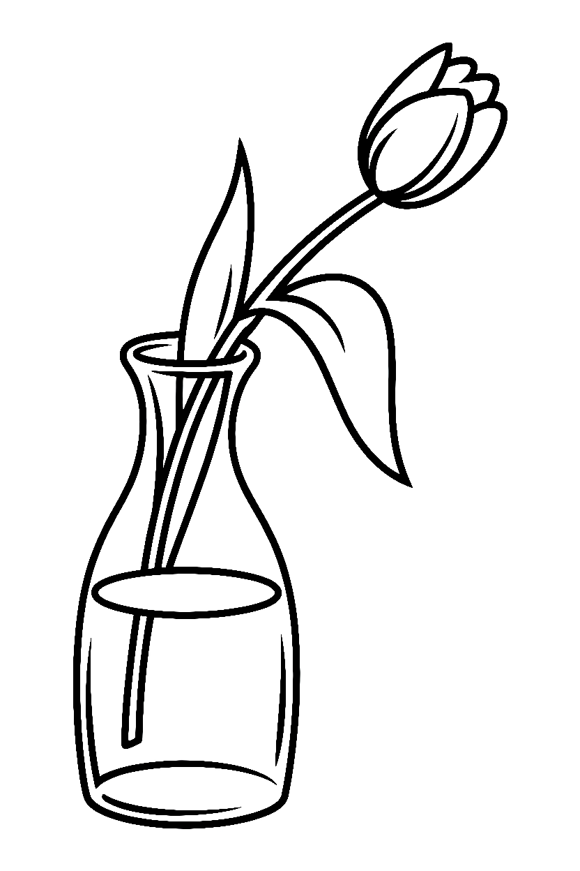 tulip vase counter printable sheet