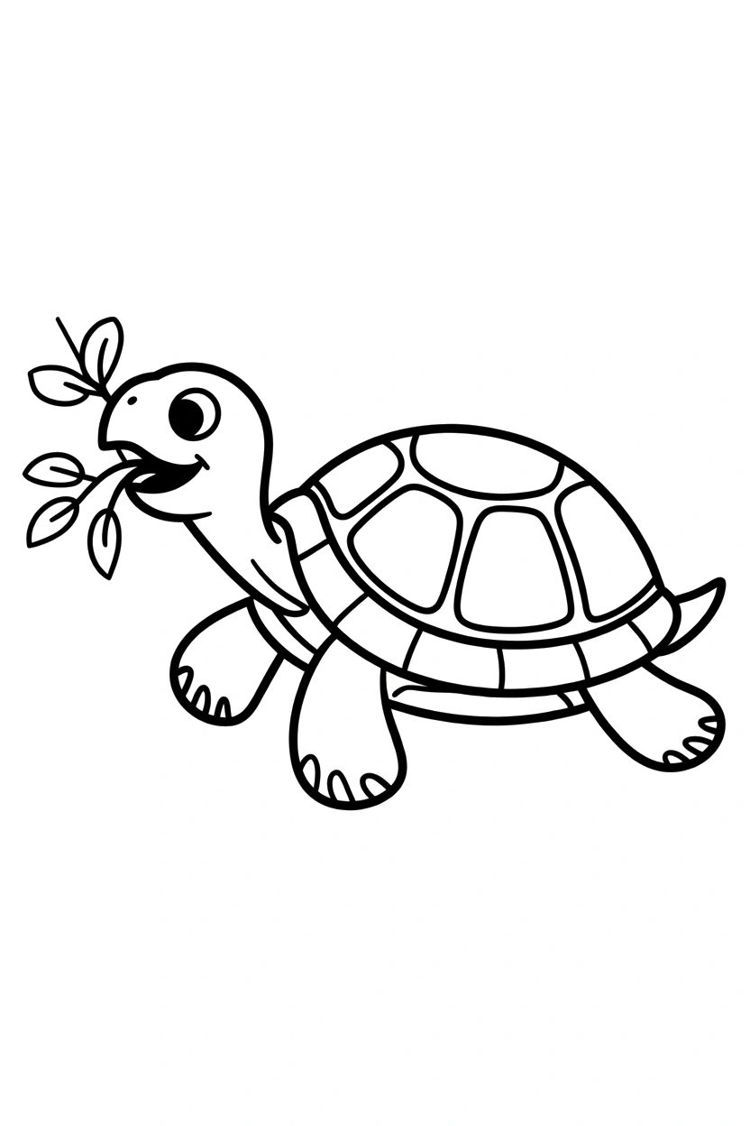 turtle holding water plant printable sheet