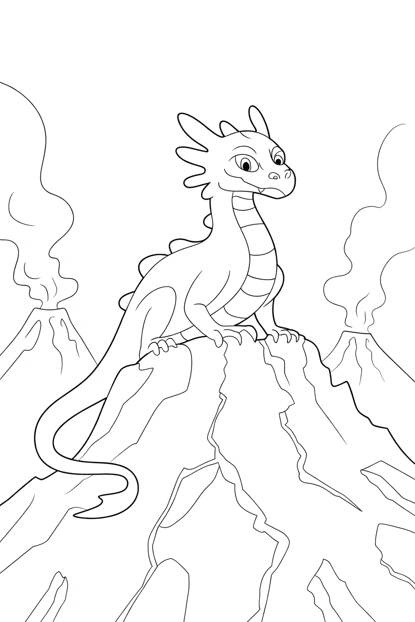 volcanic ridge dragon leaning coloring pages volcanic ridge dragon leaning coloring pages