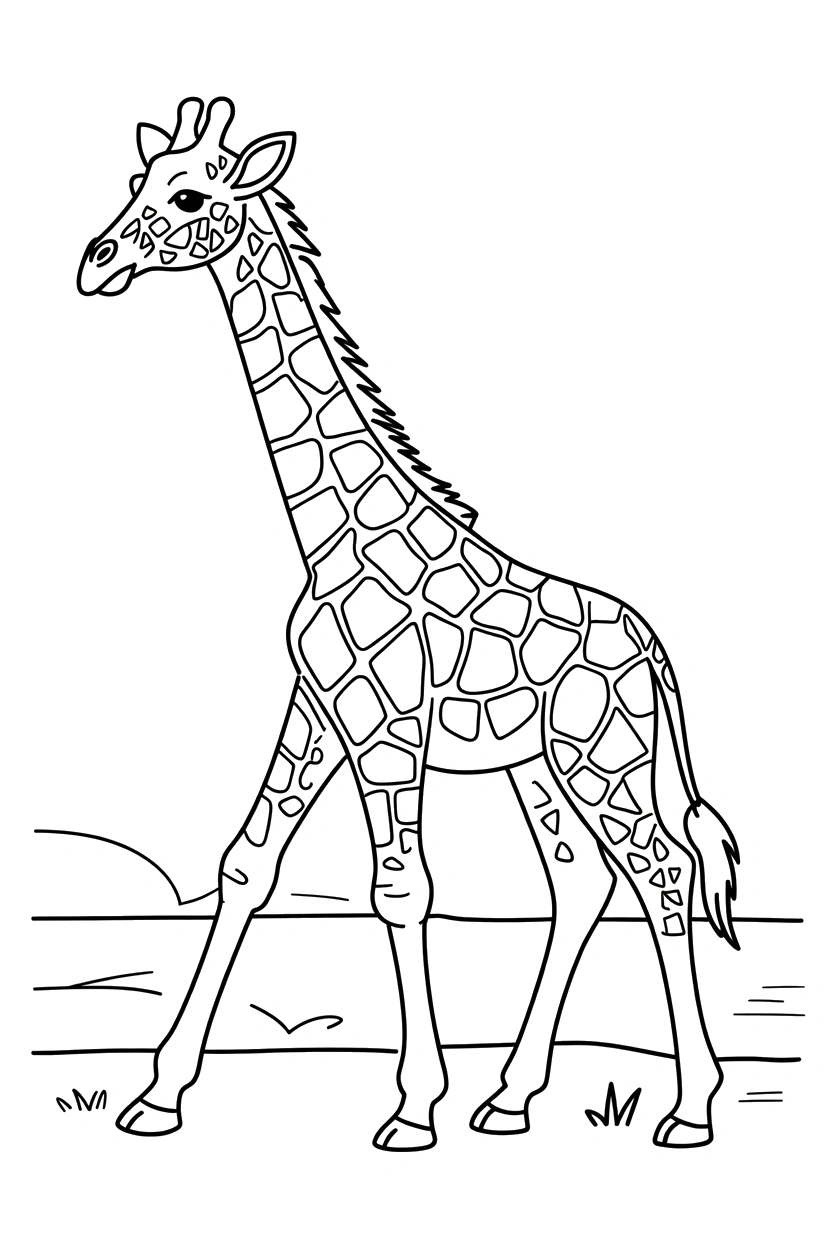 walking pose savanna ground coloring pages