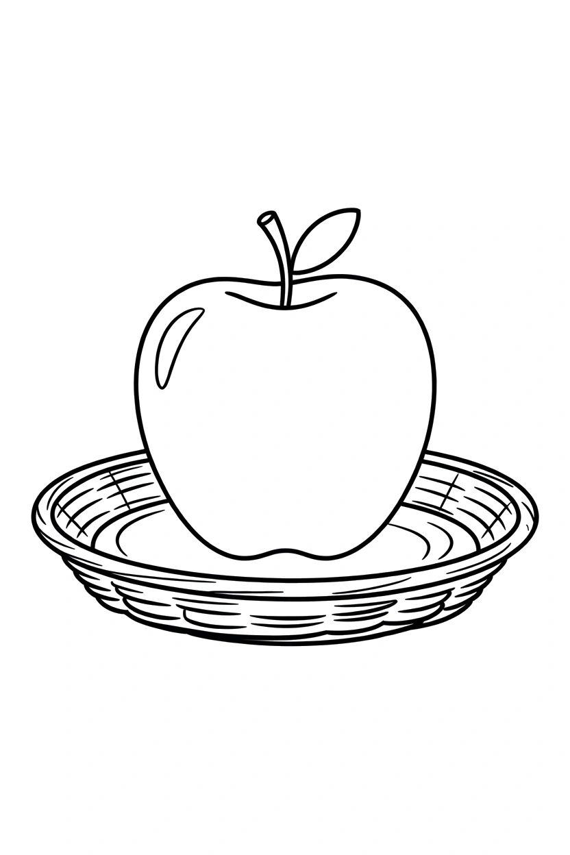 wicker tray apple coloring page wicker tray apple coloring page