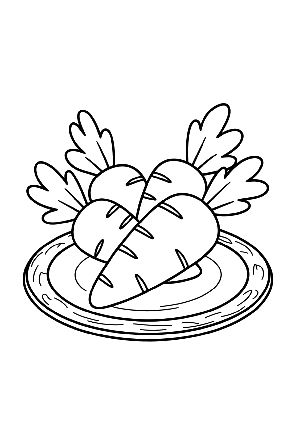 woven plate carrot coloring pages