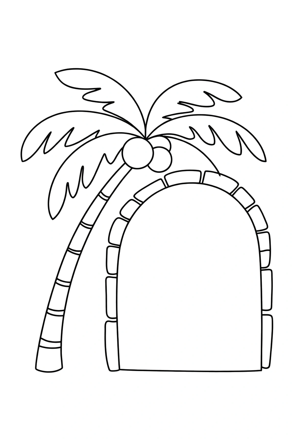 Palm Tree Coloring Pages