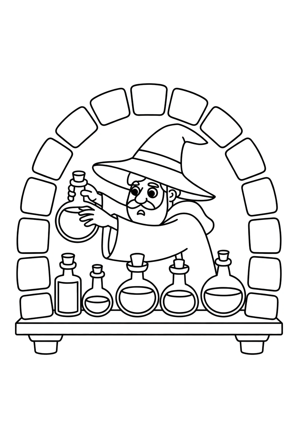 wizard coloring pages