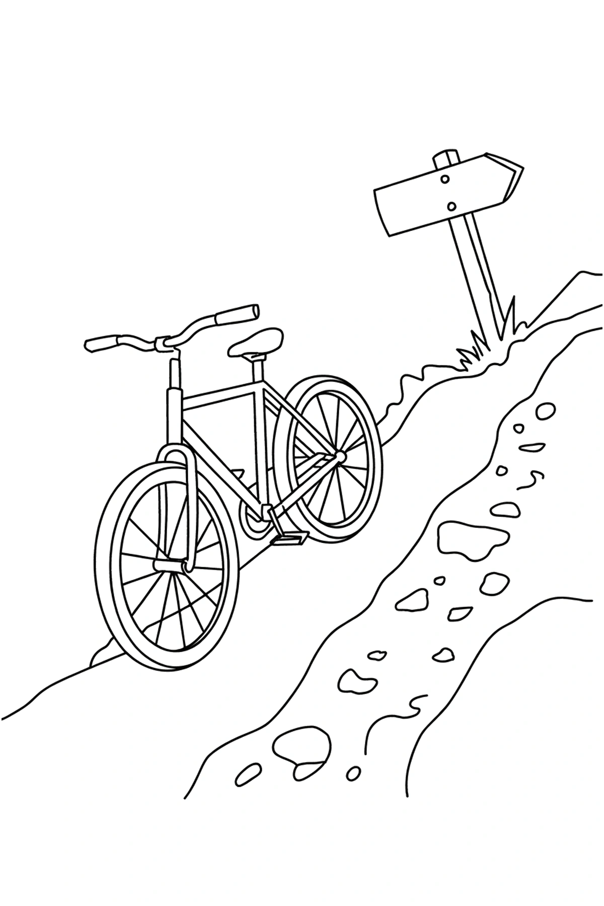 bicycle coloring pages preschool