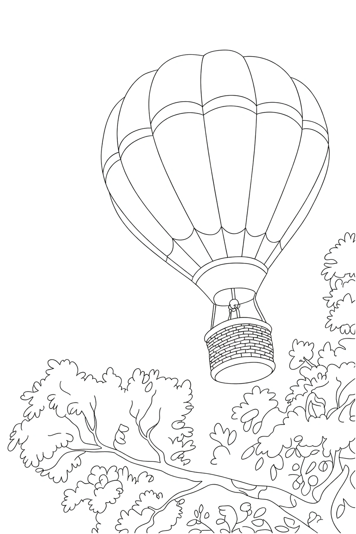 Hot Air Balloon Coloring Pages