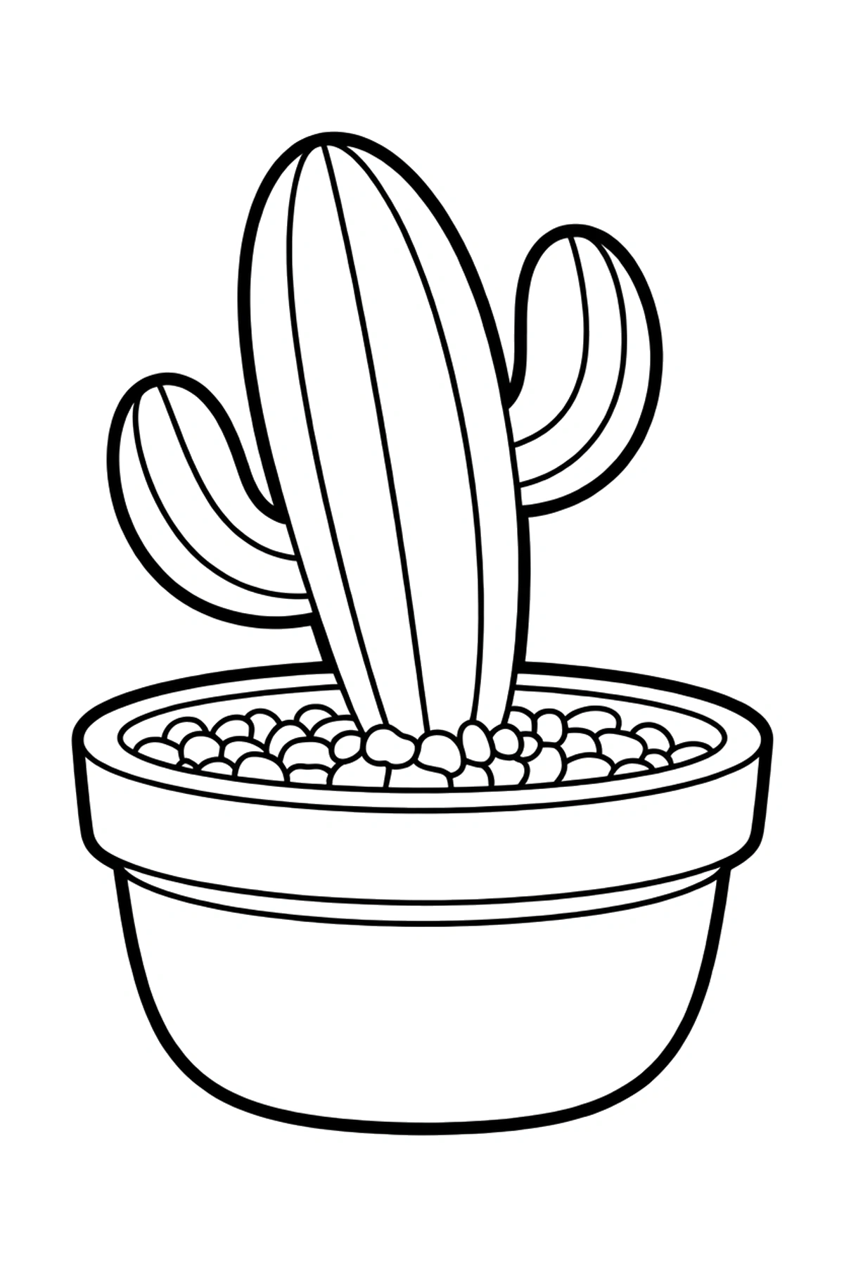 clay planter cactus coloring pages