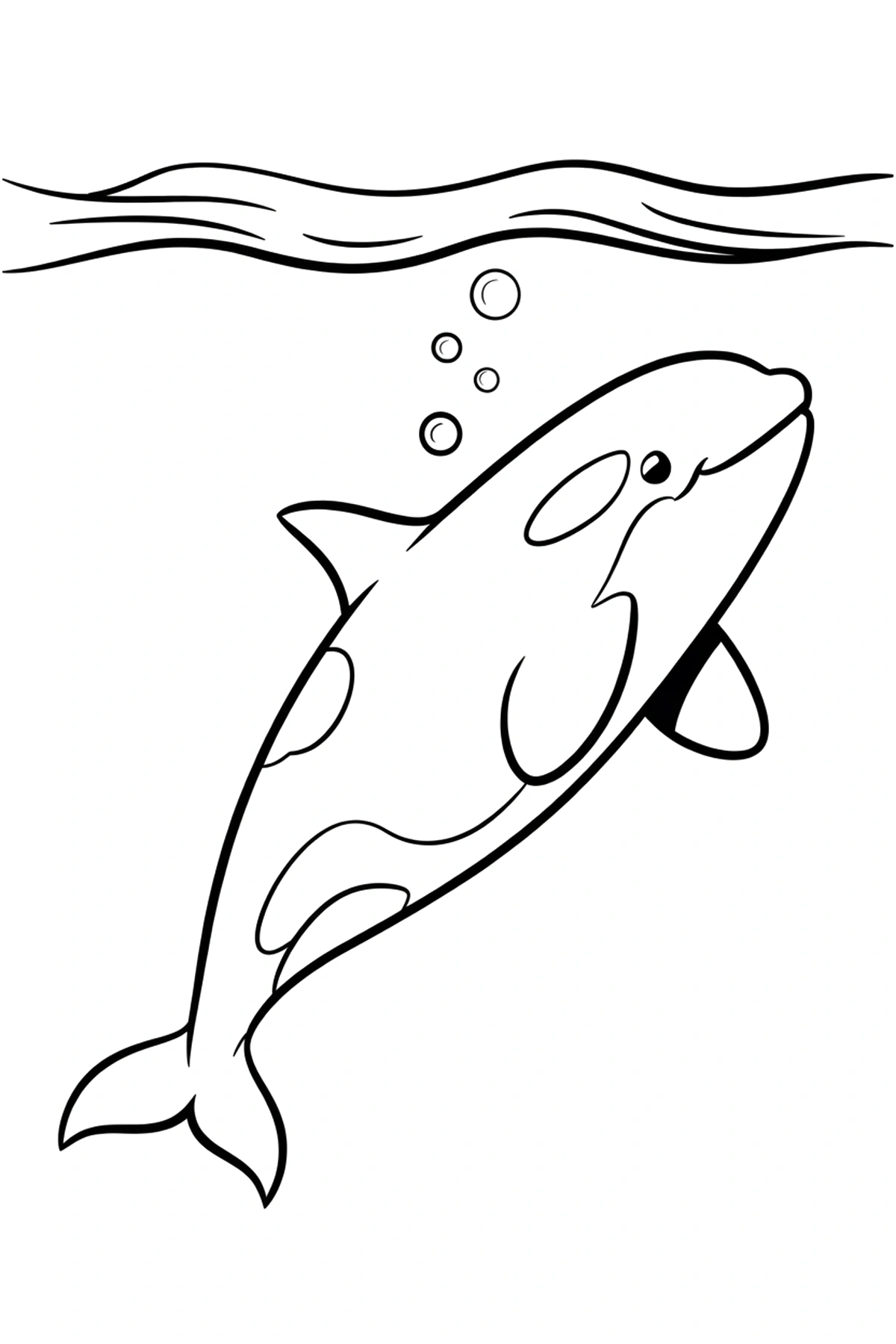 climbing orca deep water coloring sheets