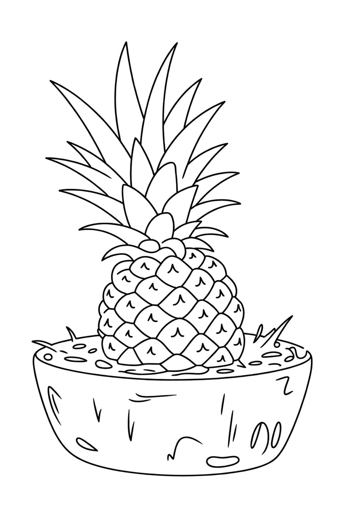 climbing pineapple wooden box coloring pages