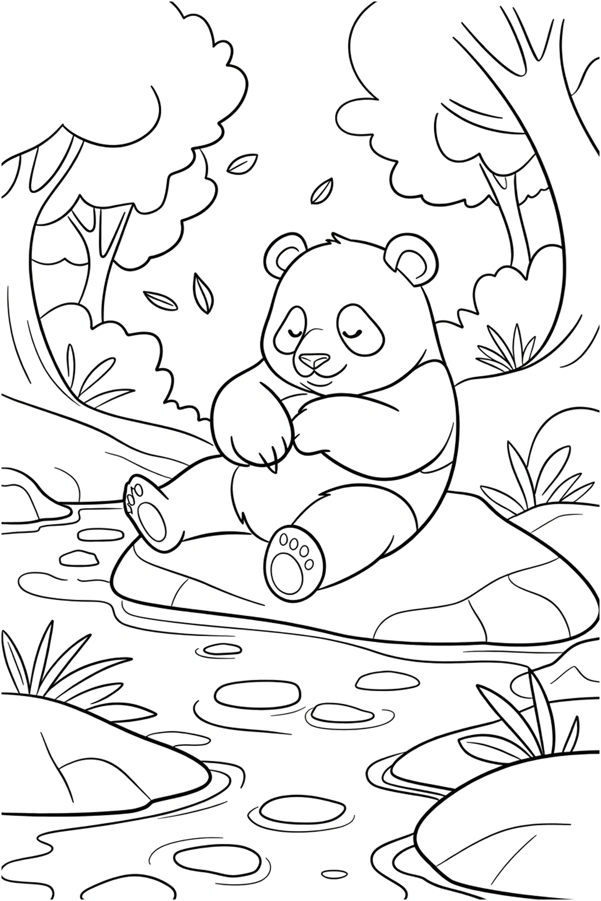 coloring pages panda bear