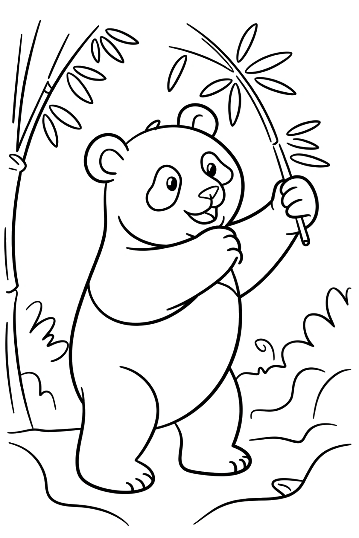 coloring picture of a panda