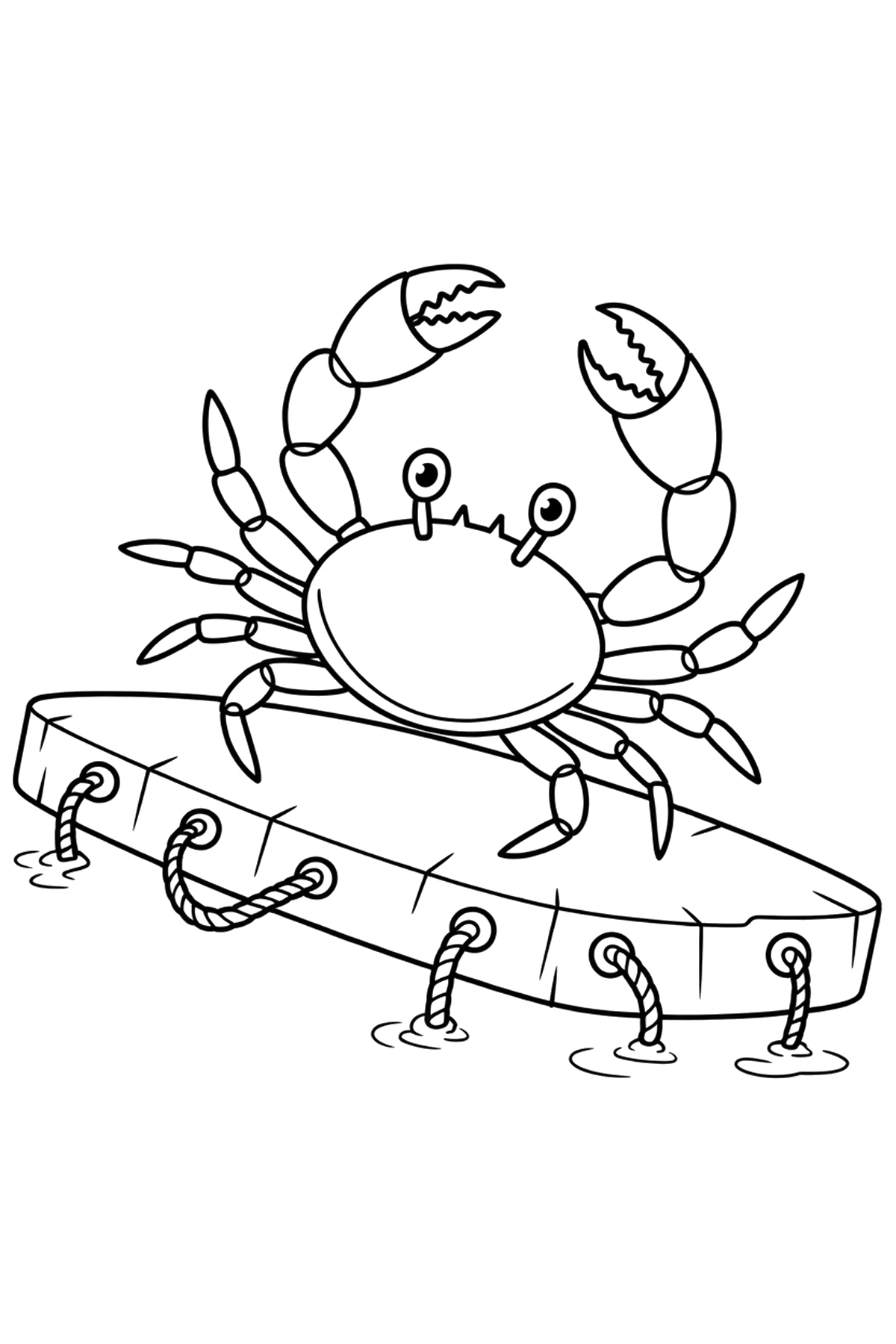 crab coloring pages stone pier