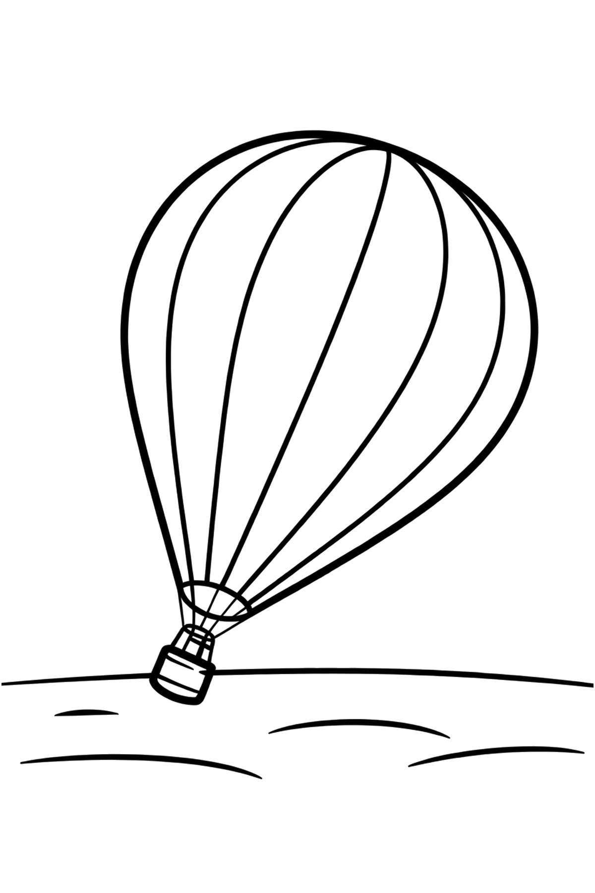 cute hot air balloon coloring pages
