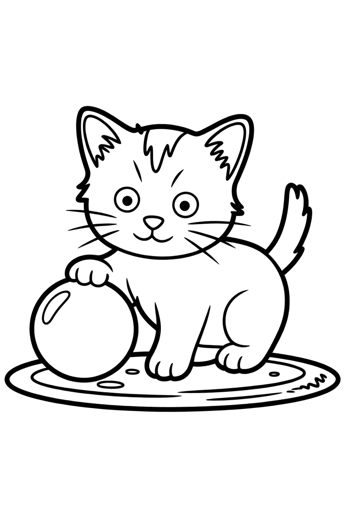 cute kitten coloring page