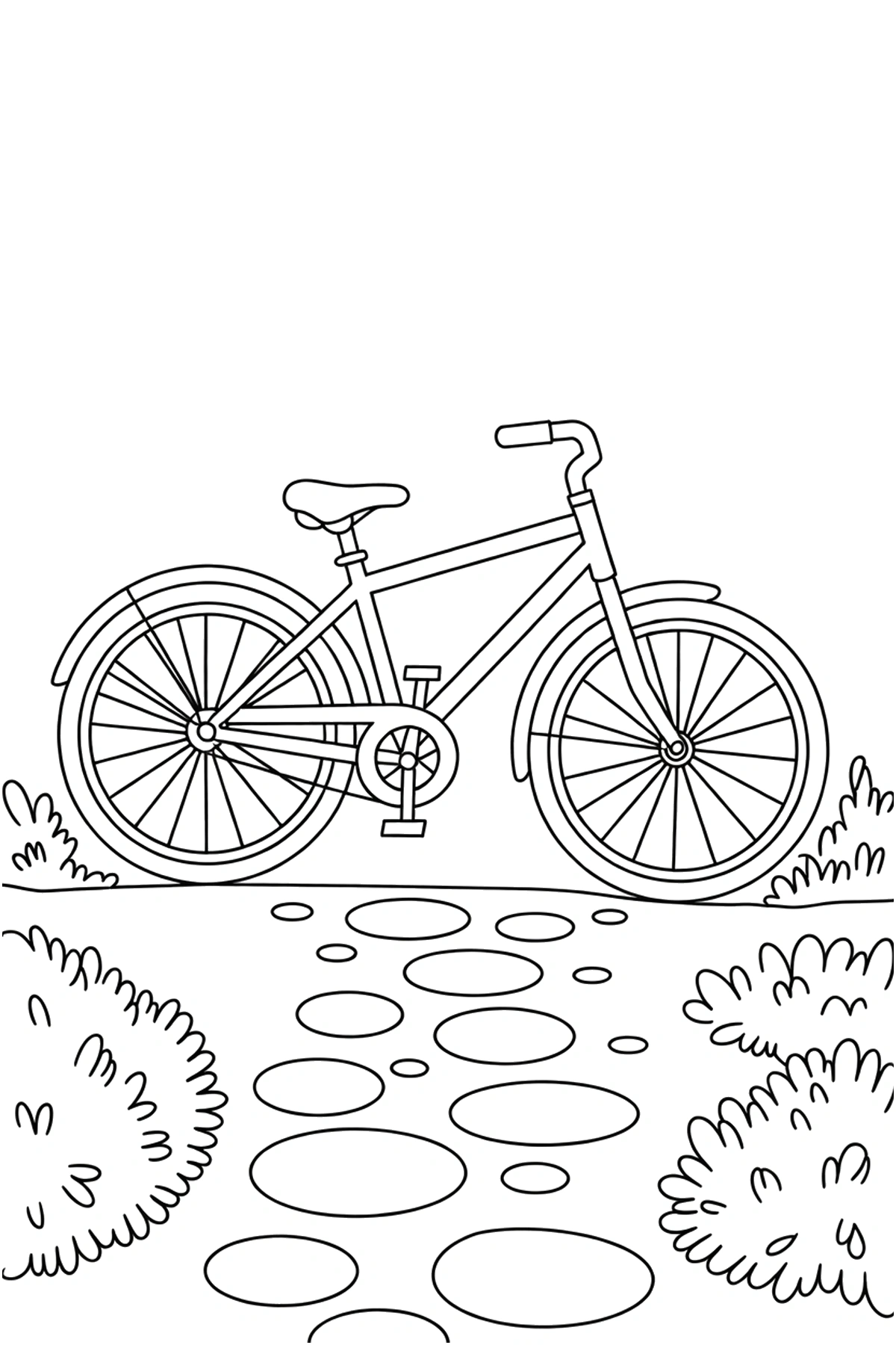 cycling coloring pages