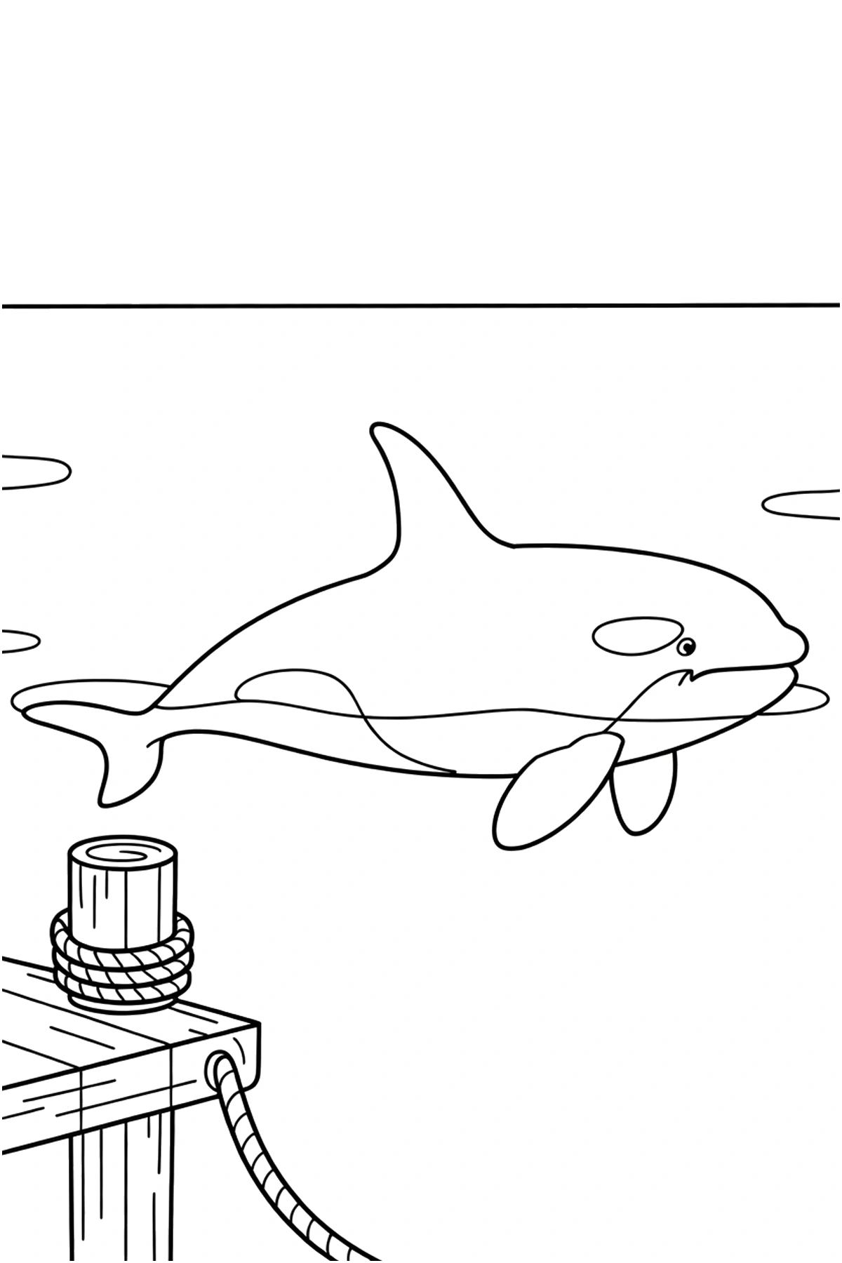 dock post with rope orca coloring sheets