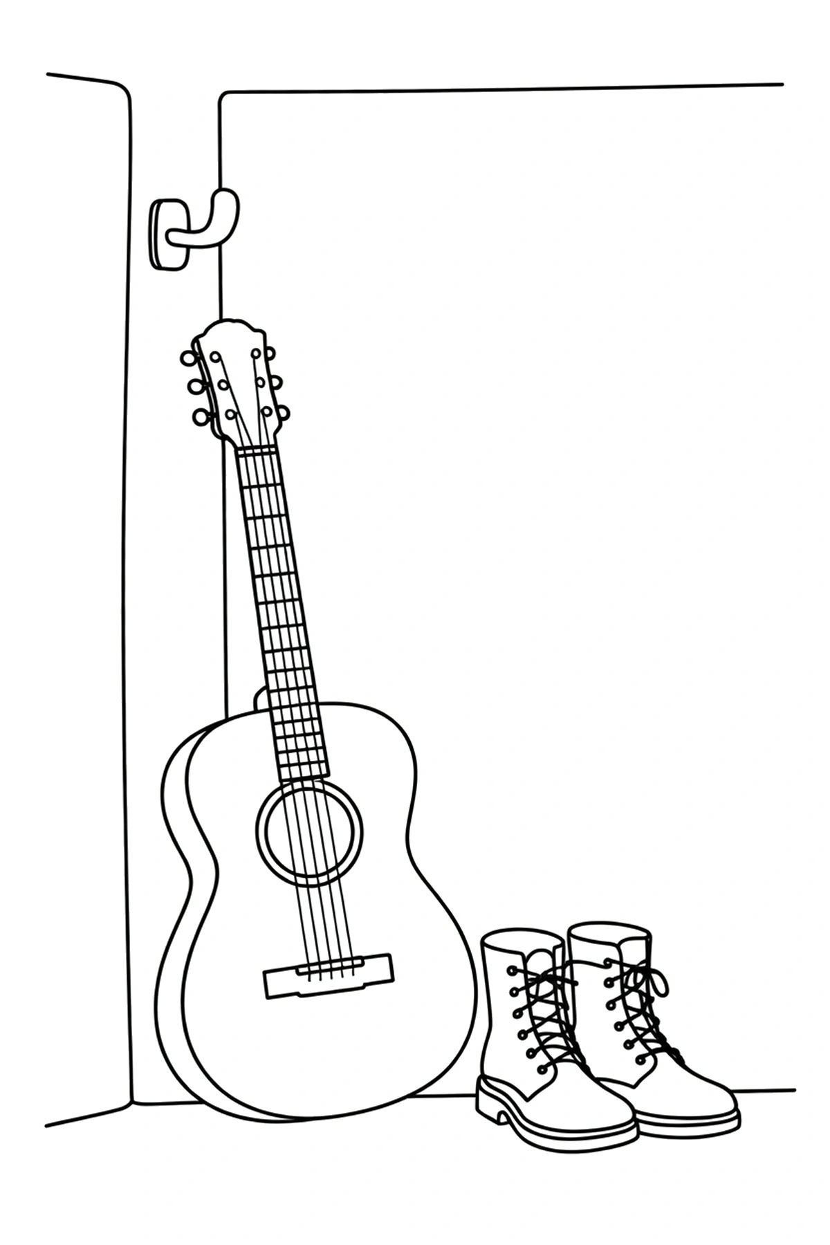 doorframe guitar boots coloring pages doorframe guitar boots coloring pages