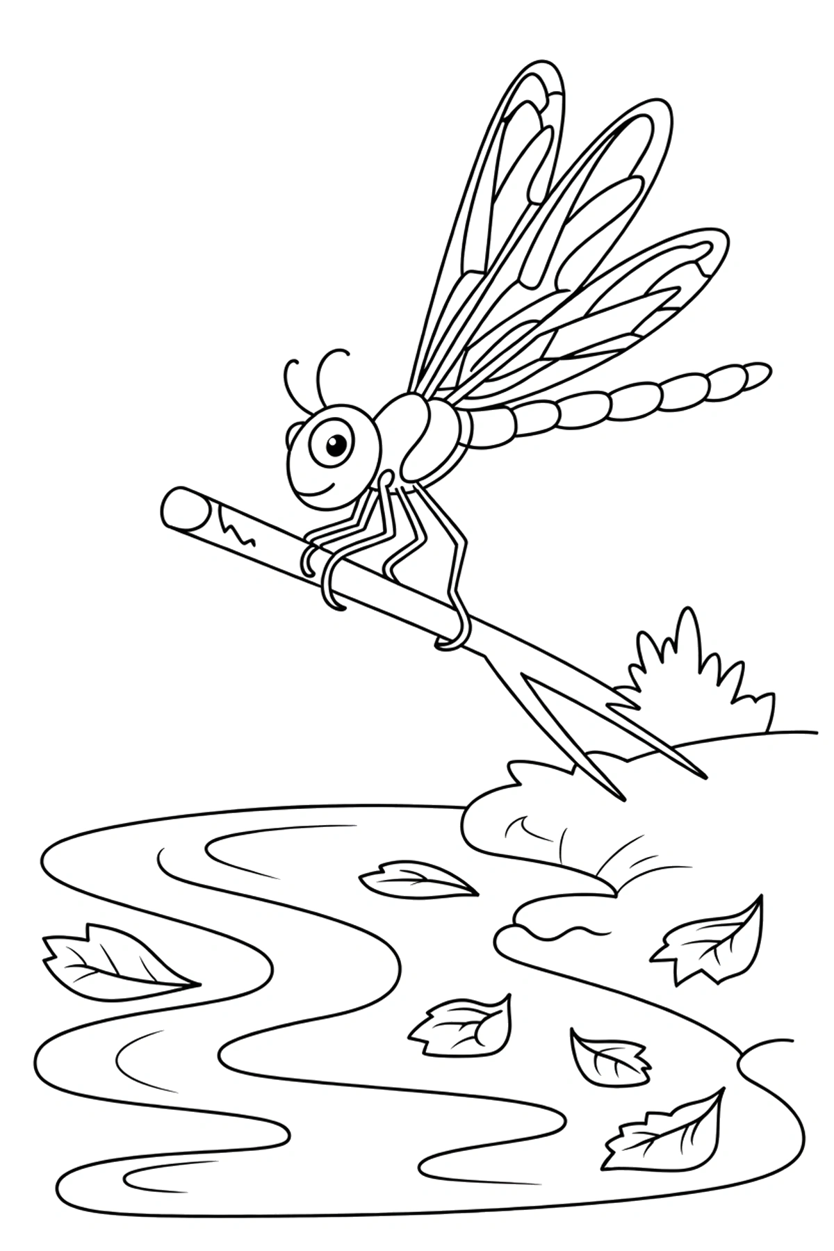 dragonfly coloring page creek branch dragonfly coloring page creek branch