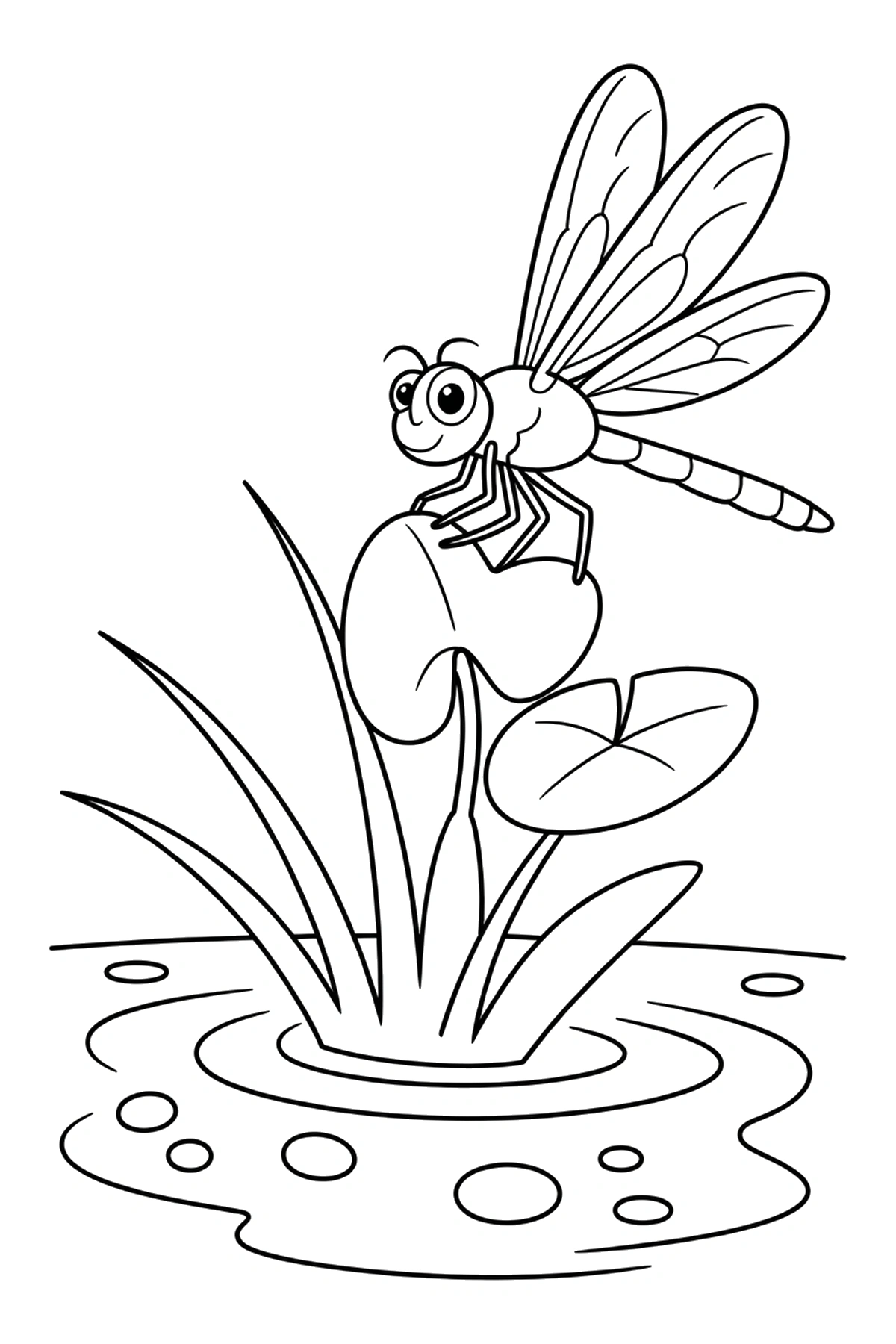 dragonfly coloring page lily pad dragonfly coloring page lily pad