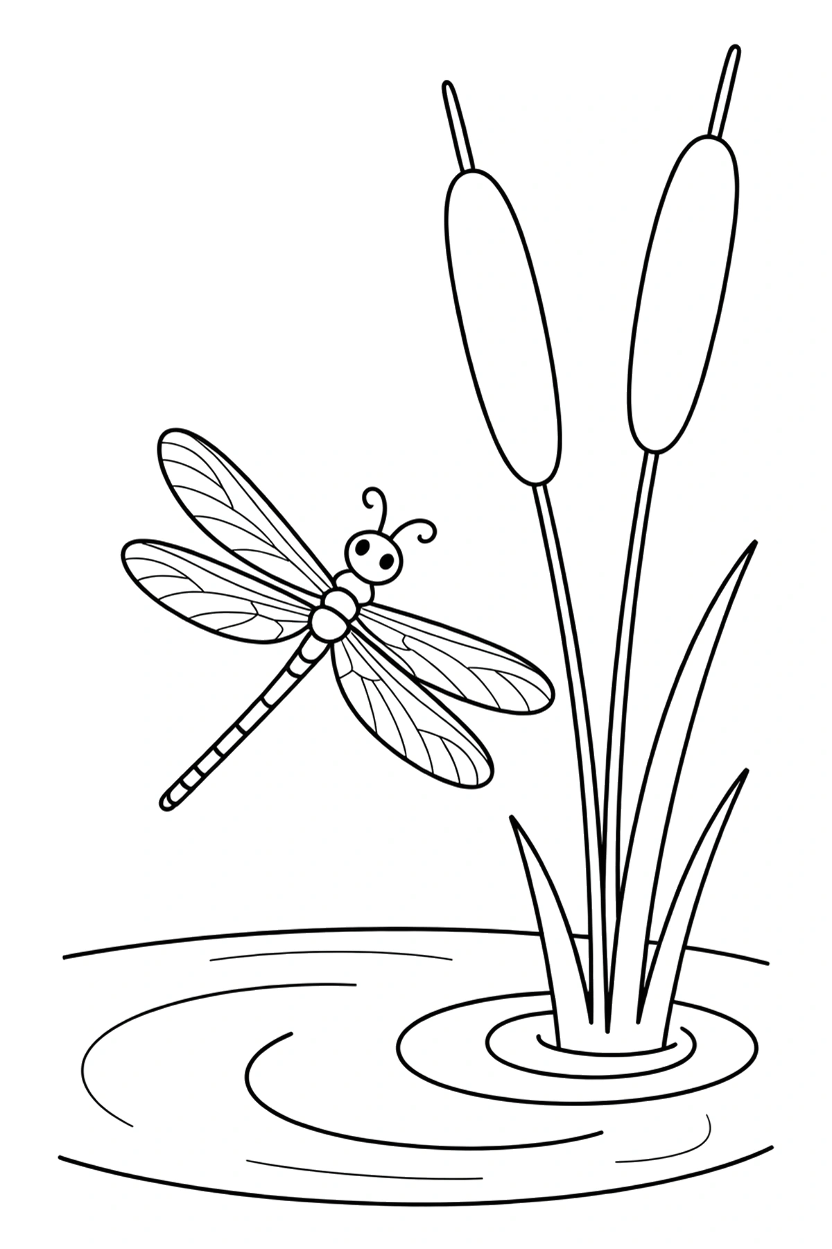 dragonfly coloring pages cattail pond dragonfly coloring pages cattail pond