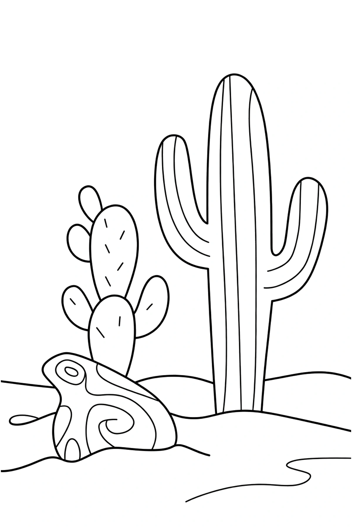 driftwood cactus sand coloring sheets