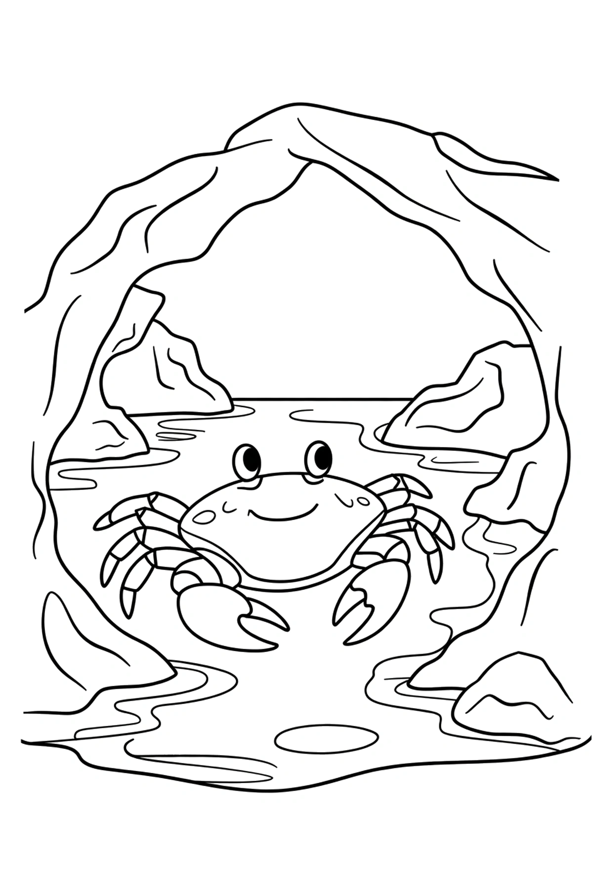 easy crab coloring pages