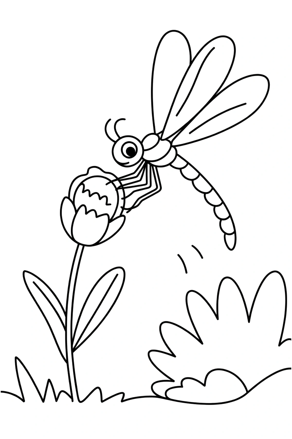easy dragonfly coloring page easy dragonfly coloring page