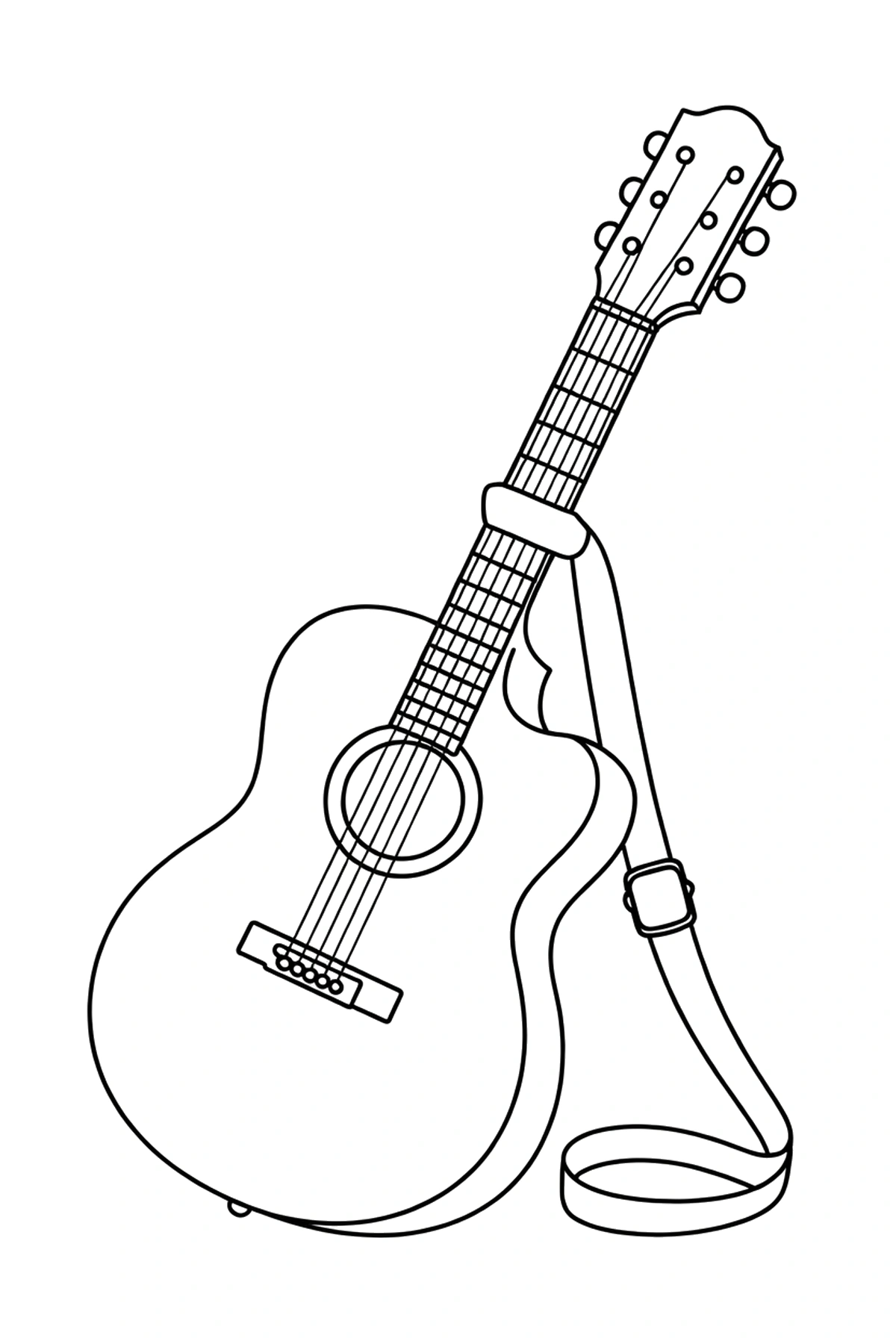 easy guitar coloring page easy guitar coloring page