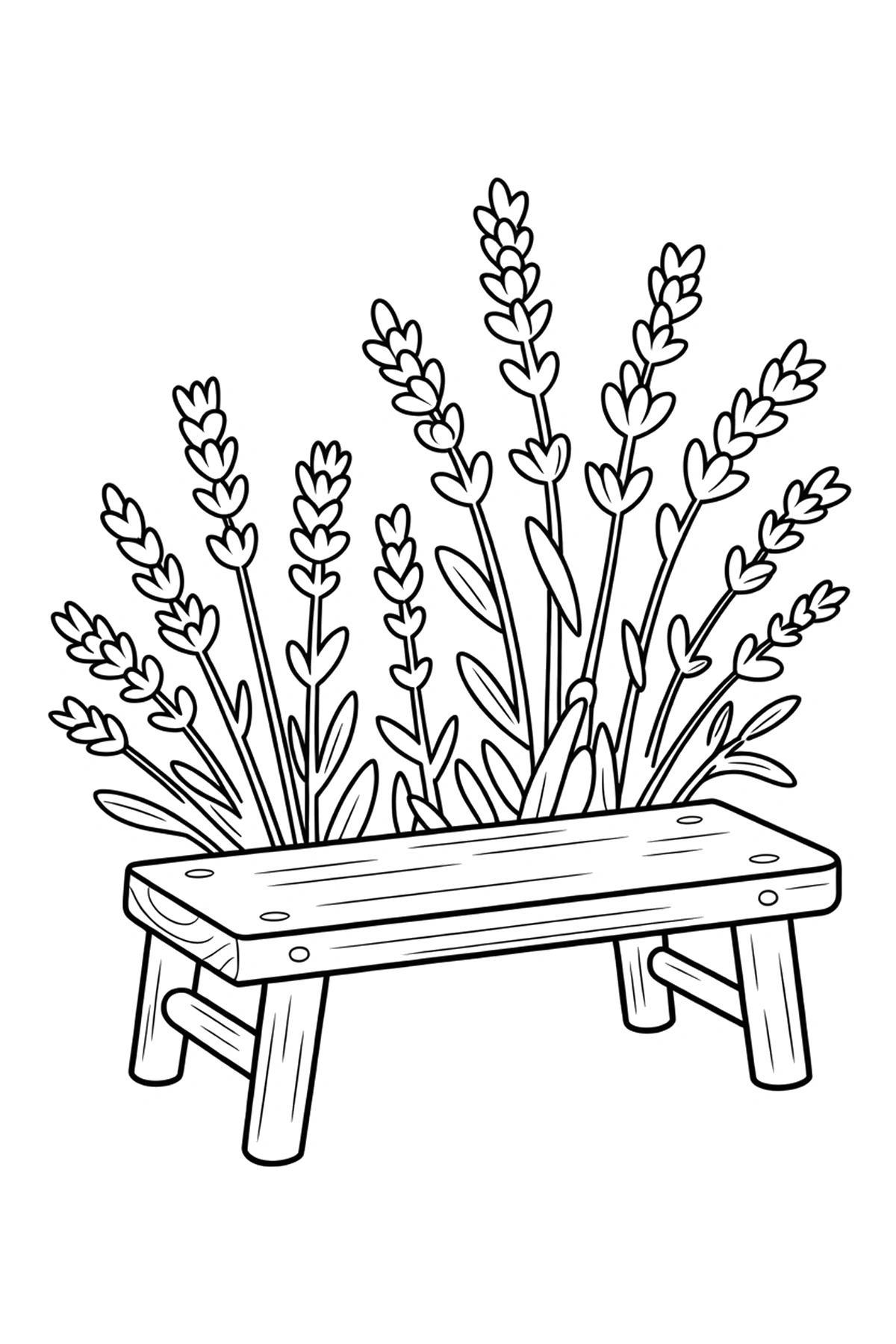 easy lavender coloring page