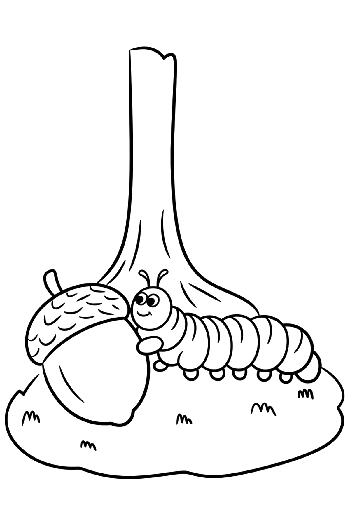 fallen acorn root caterpillar coloring sheets fallen acorn root caterpillar coloring sheets