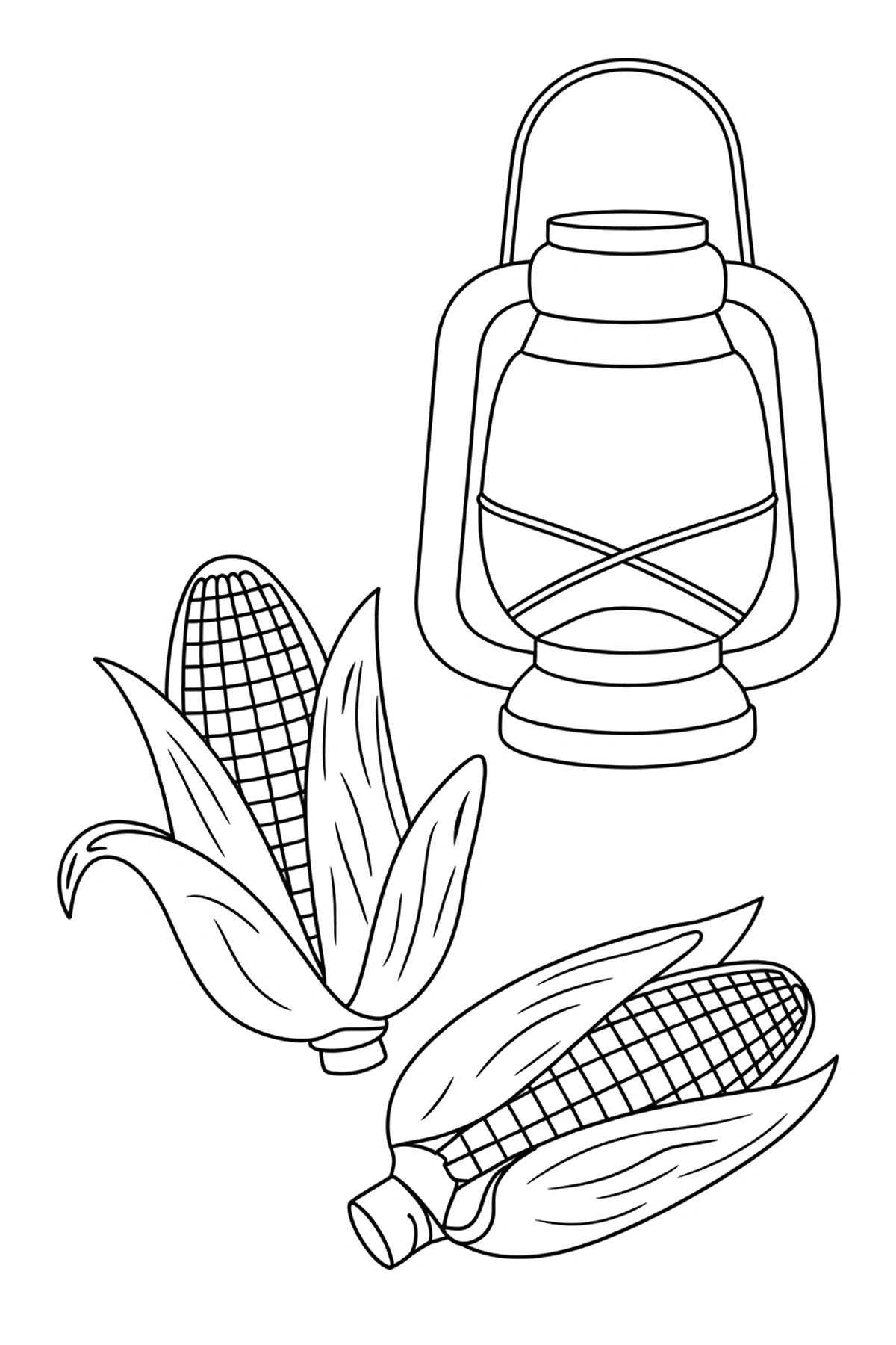 festival table corn coloring sheets