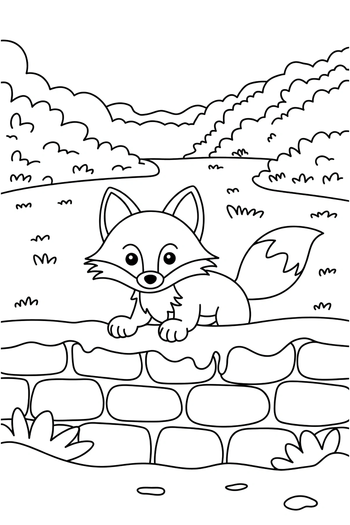 fox coloring pages printable