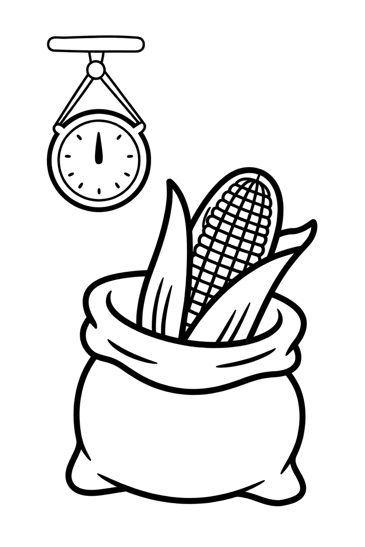 free corn coloring pages