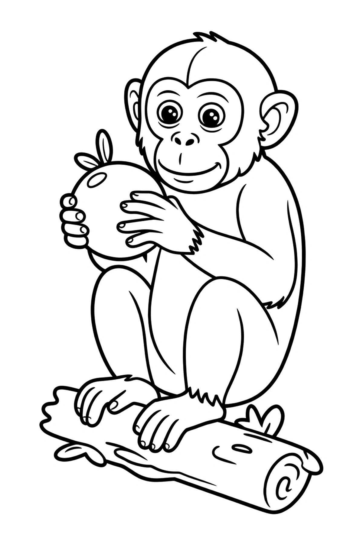 free monkey coloring pages