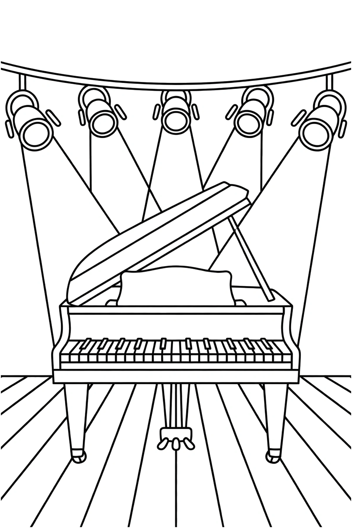 free piano coloring pages