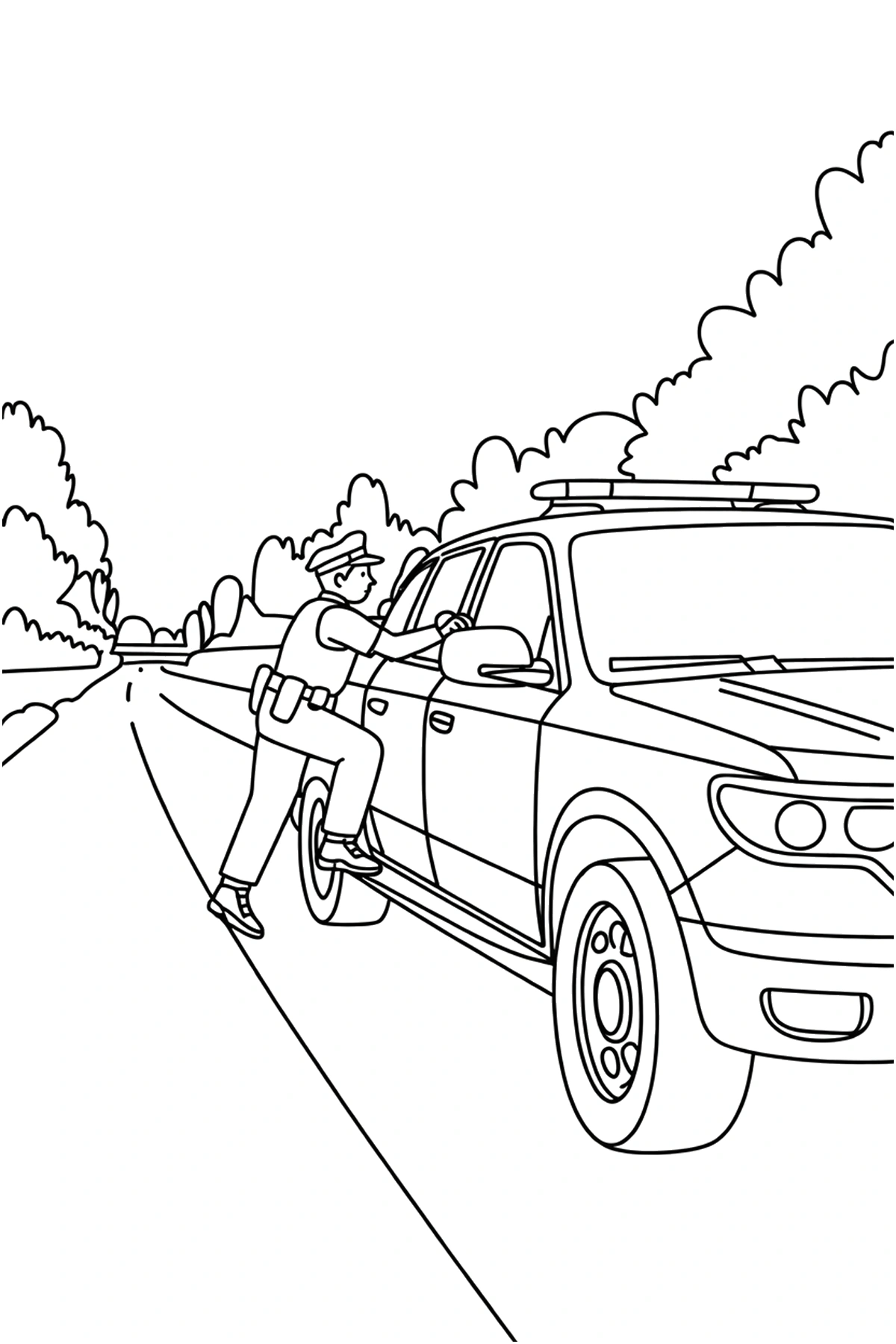 free police officer coloring pages