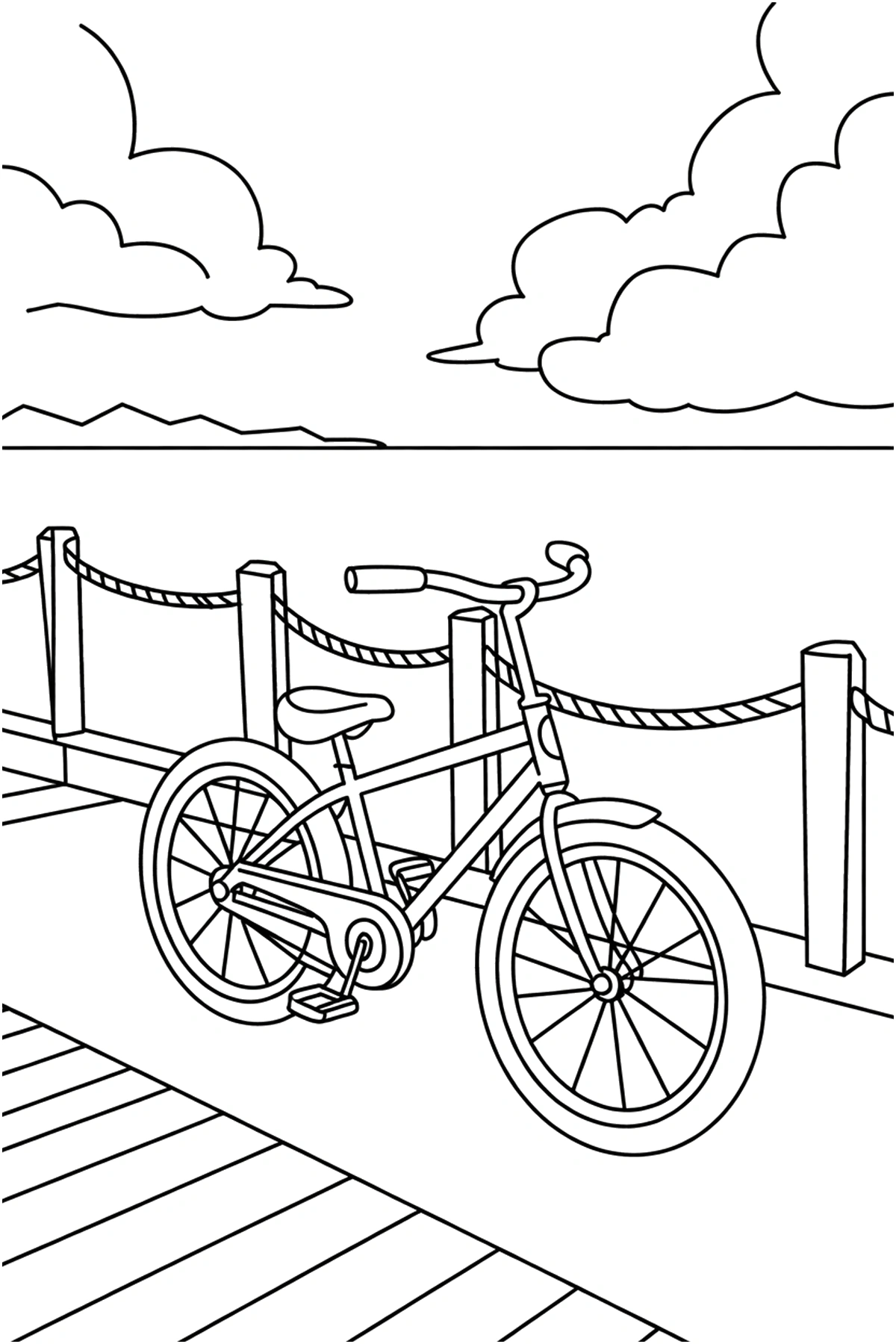 free printable bicycle coloring pages