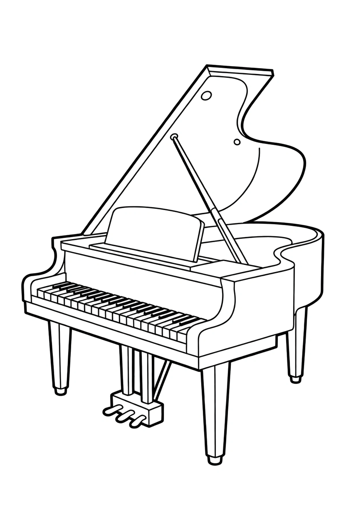 free printable piano coloring pages