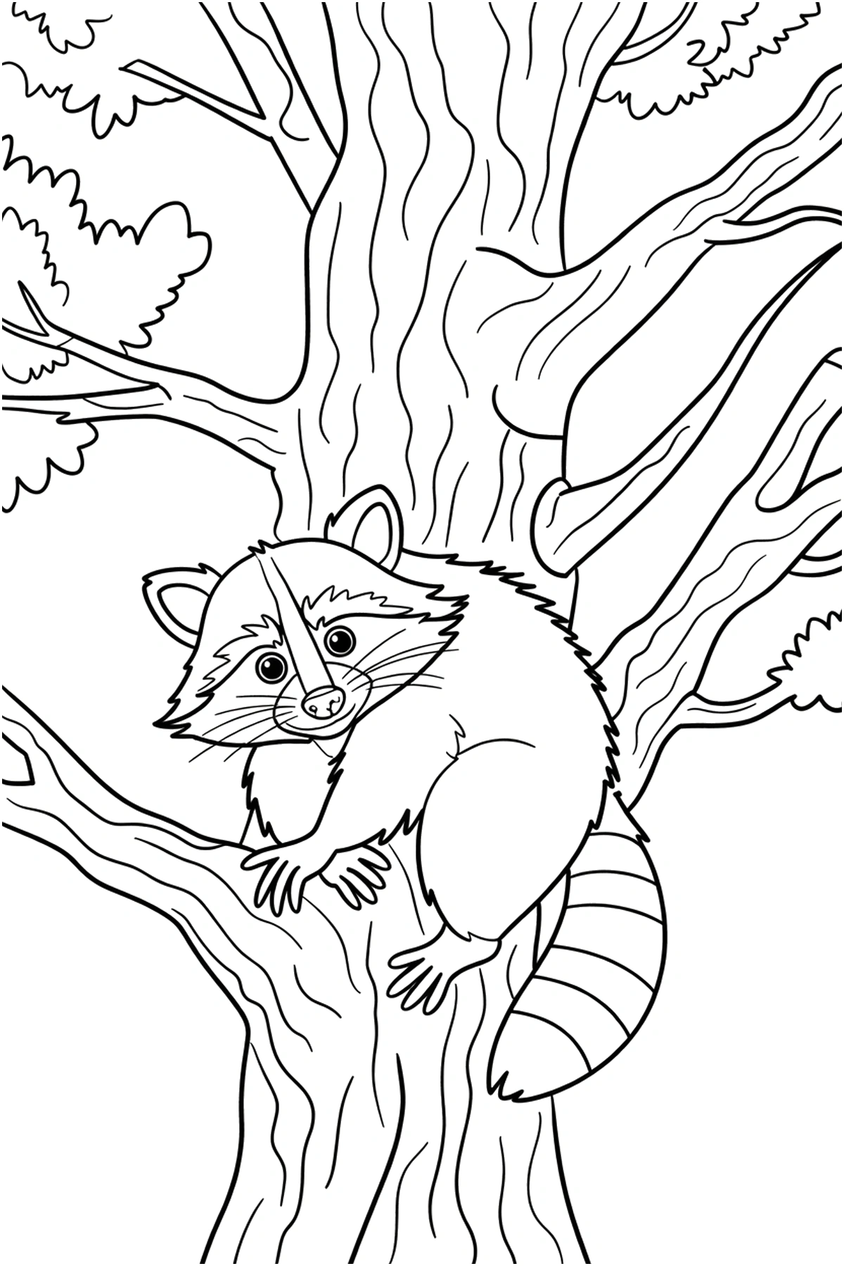 free raccoon coloring pages