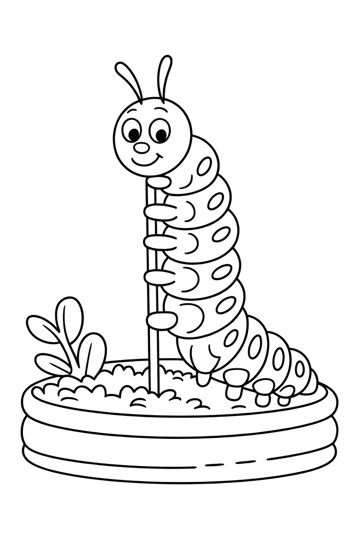 garden stake with bed caterpillar coloring sheets garden stake with bed caterpillar coloring sheets