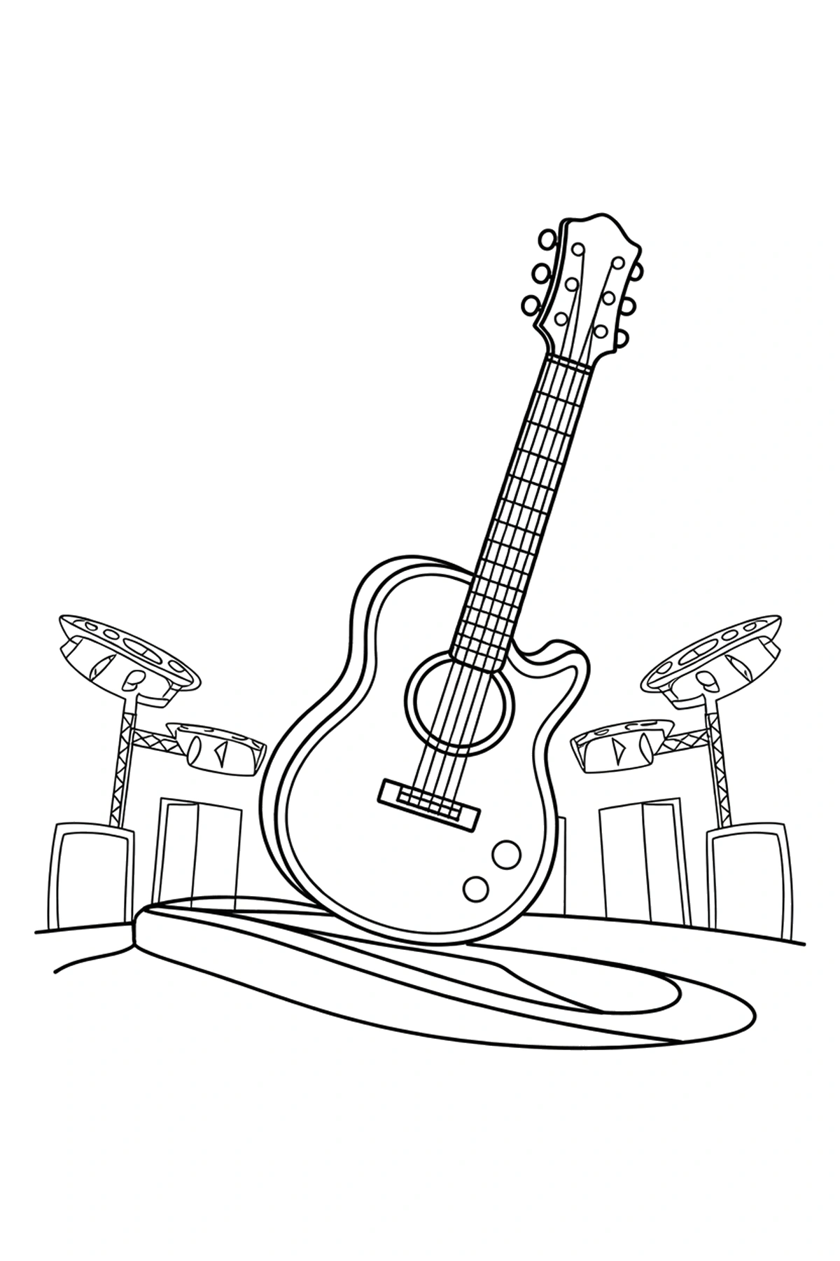 guitar coloring pages stage riser guitar coloring pages stage riser