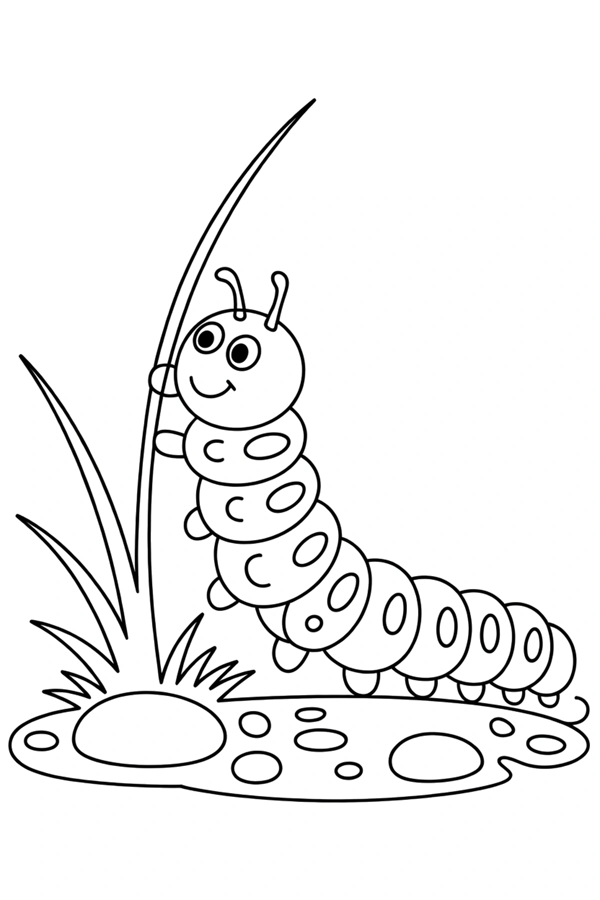 holding caterpillar grass blade coloring page holding caterpillar grass blade coloring page