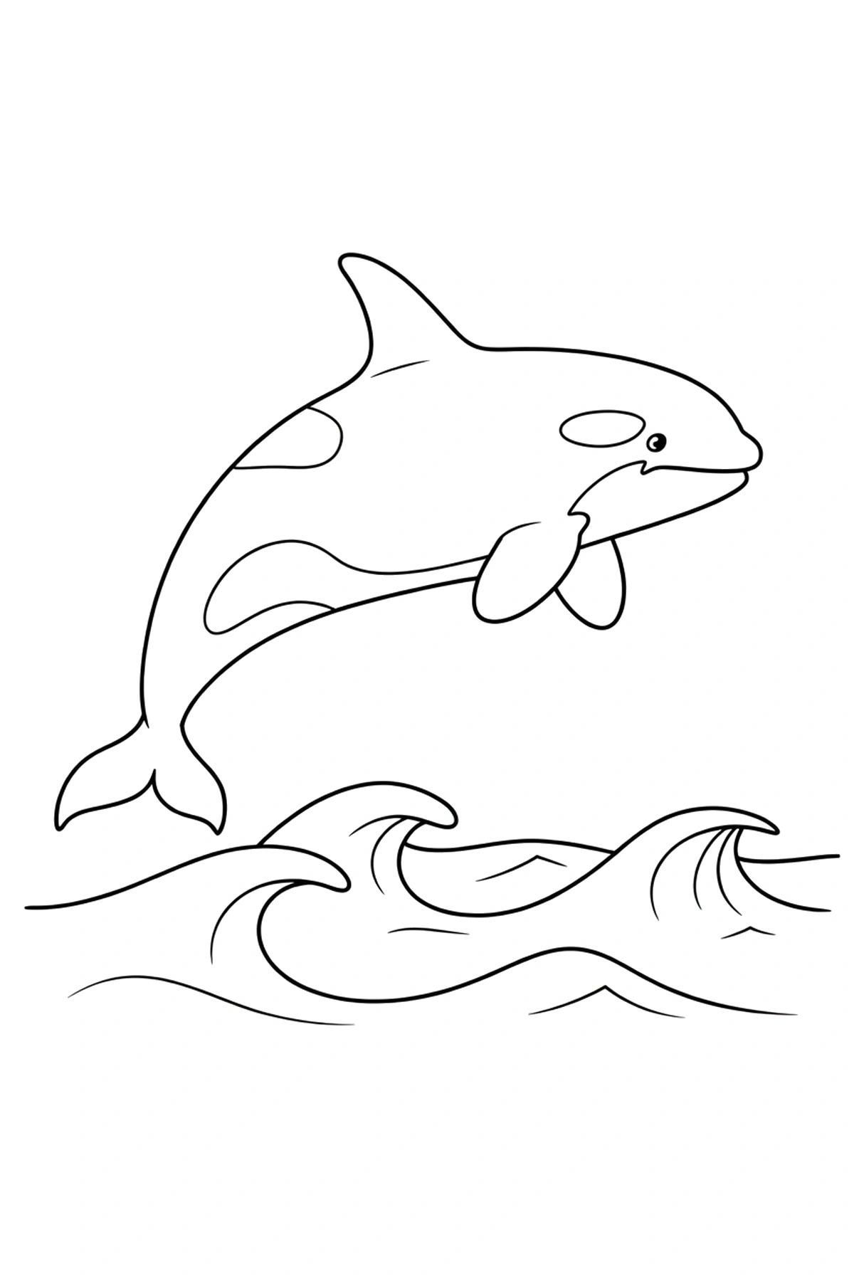 holding orca wave crest coloring page