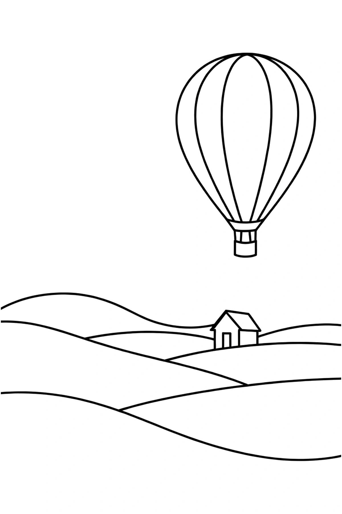 hot air balloon coloring sheets farmhouse