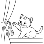kitten-coloring-pages-windowsill-tassel