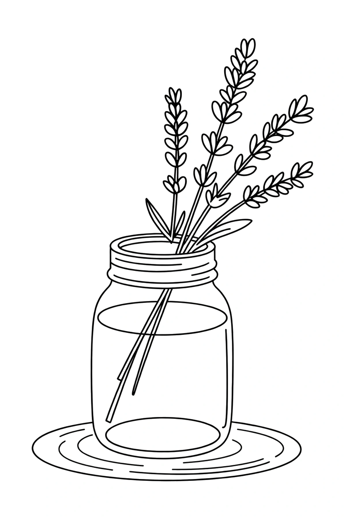 lavender coloring pages mason jar